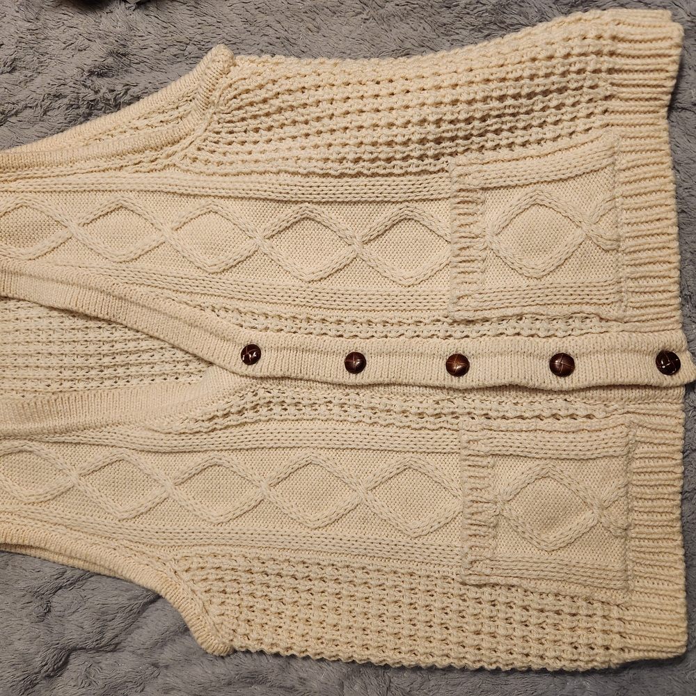 Mairtin Standun Teo 100% Wool Fishermans Sweater Vest
